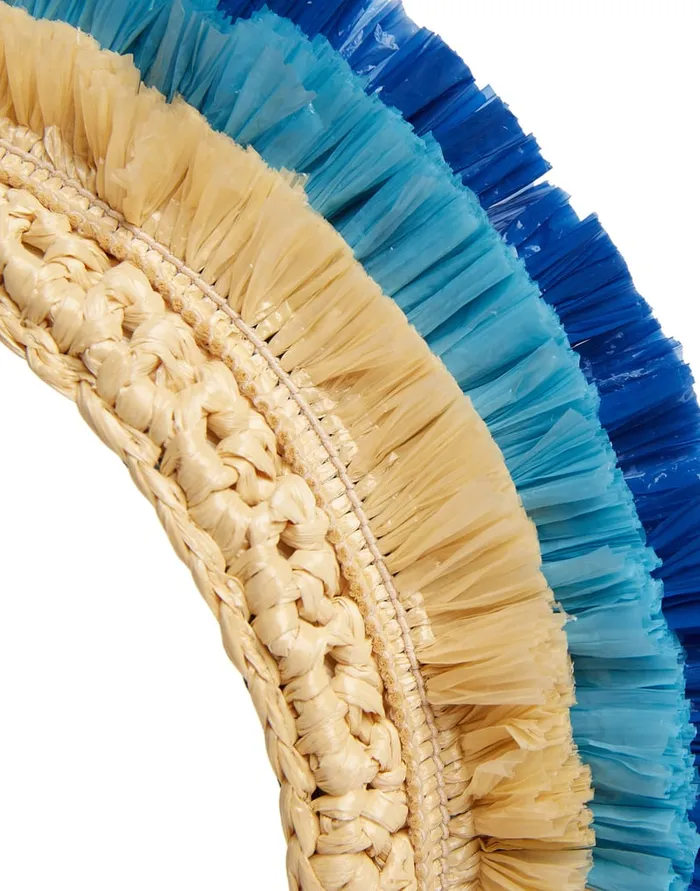 La Doublej Halo Headband Solid Light Beige In Raffia Crochet Women Hair Accessories