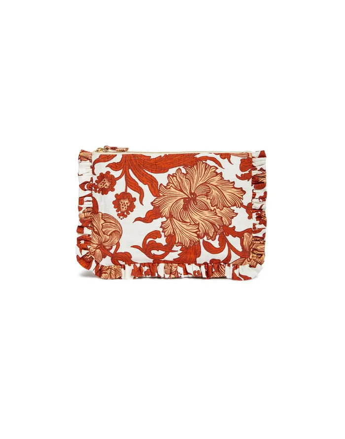 La Doublej Hand Pochette Reef White In Shot Cotton Women Bags and Pochettes