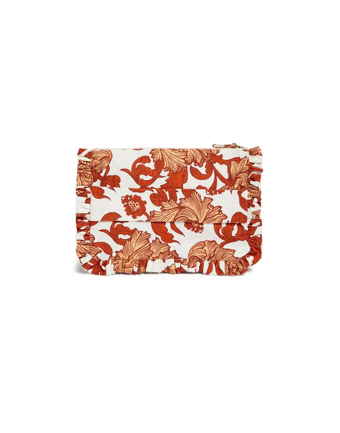 La Doublej Hand Pochette Reef White In Shot Cotton Women Bags and Pochettes