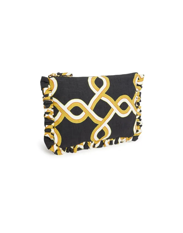 La Doublej Hand Pochette Tackle Black In Shot Cotton Women Bags and Pochettes
