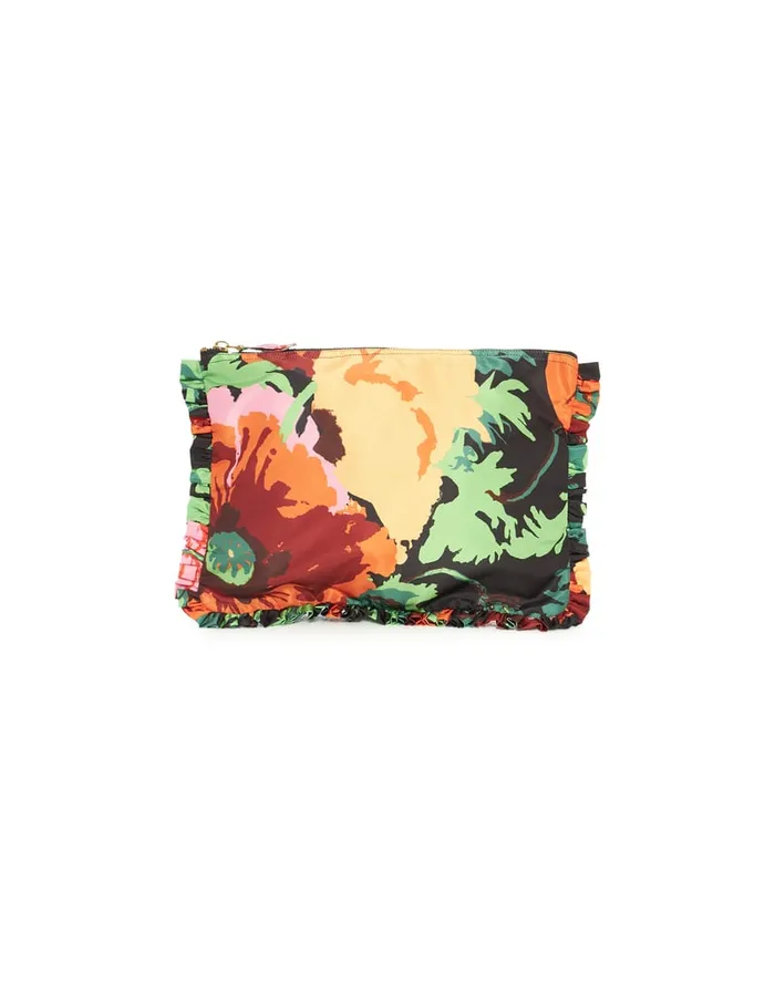 La Doublej Hand Pochette Wonderland Black In Light Faille Women Bags and Pochettes