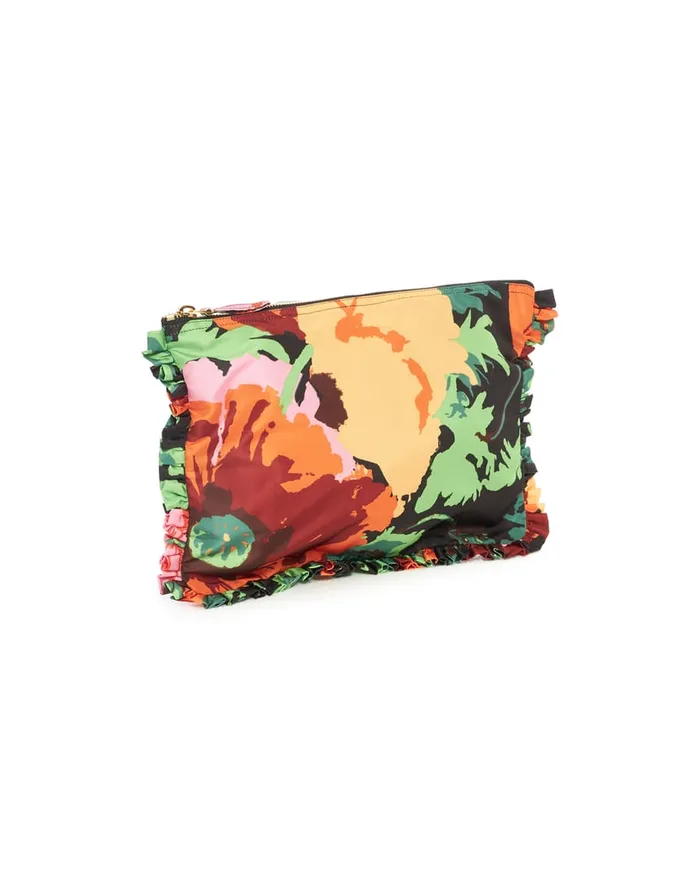 La Doublej Hand Pochette Wonderland Black In Light Faille Women Bags and Pochettes