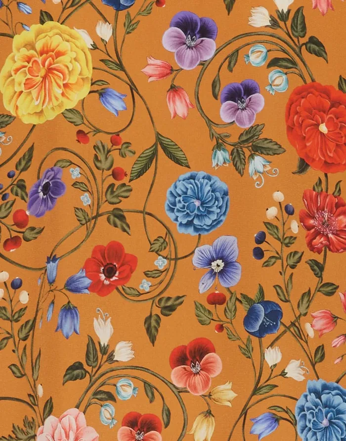 La Doublej Happy Wrist Top Botticelli Rust In Crepe De Chine Silk Women Shirts and Tops