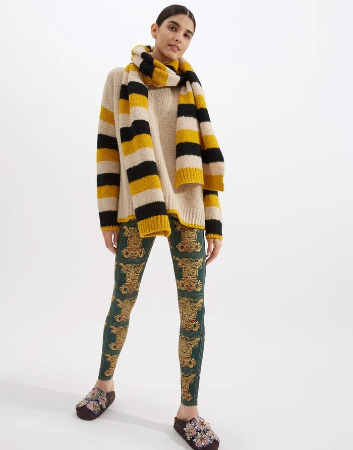 La Doublej Leggings Tiger Tiles In Skinny Jersey Women Loungewear