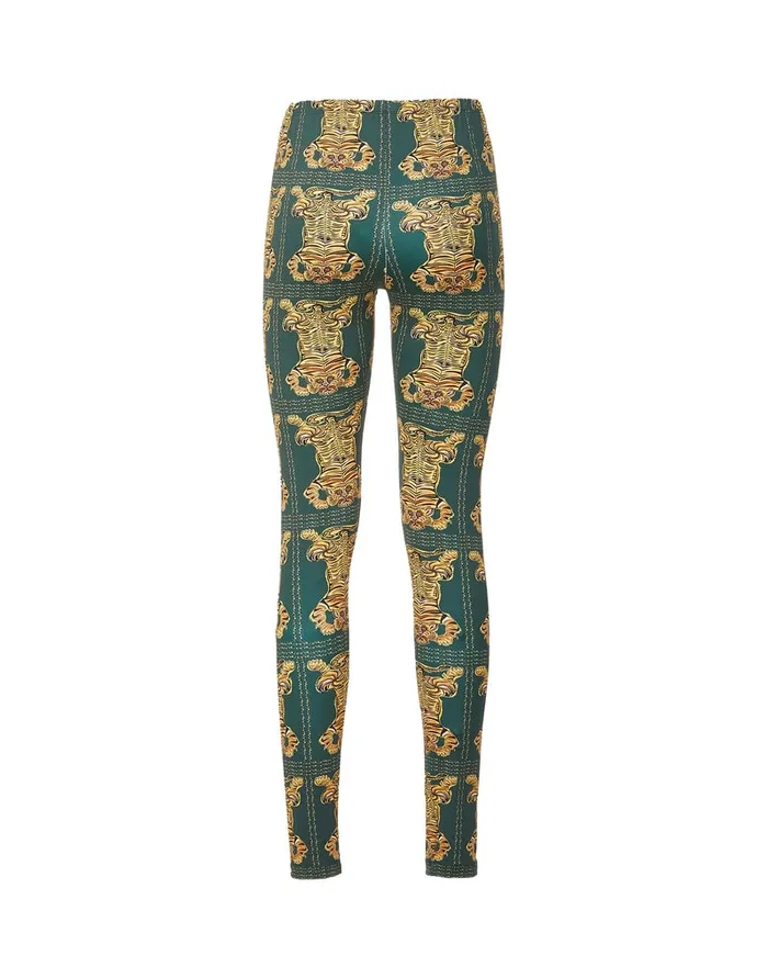 La Doublej Leggings Tiger Tiles In Skinny Jersey Women Loungewear