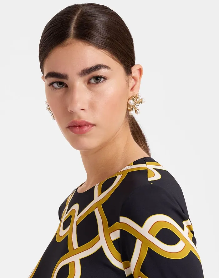 La Doublej Long Sleeve Swing Dress Tackle Black In Sabl Women Dresses