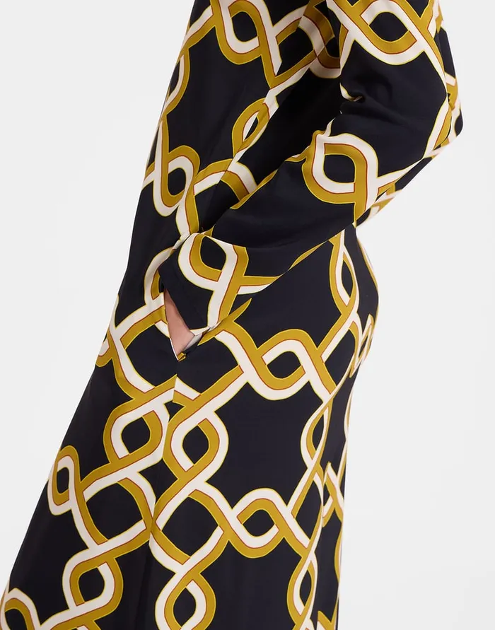 La Doublej Long Sleeve Swing Dress Tackle Black In Sabl Women Dresses