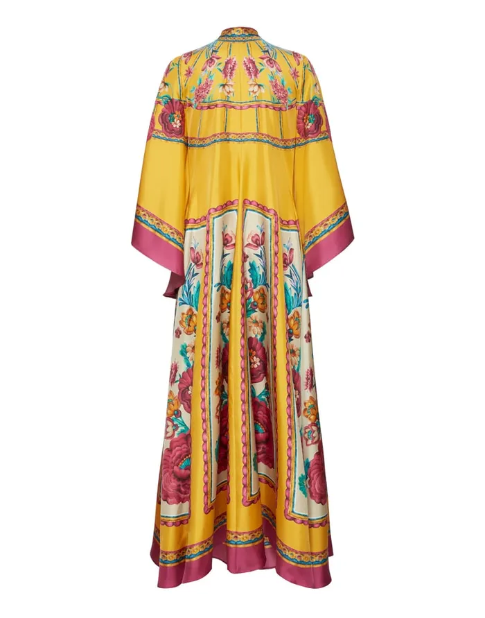 La Doublej Magnifico Dress Zodiac Place Marigold In Silk Twill Women Dresses