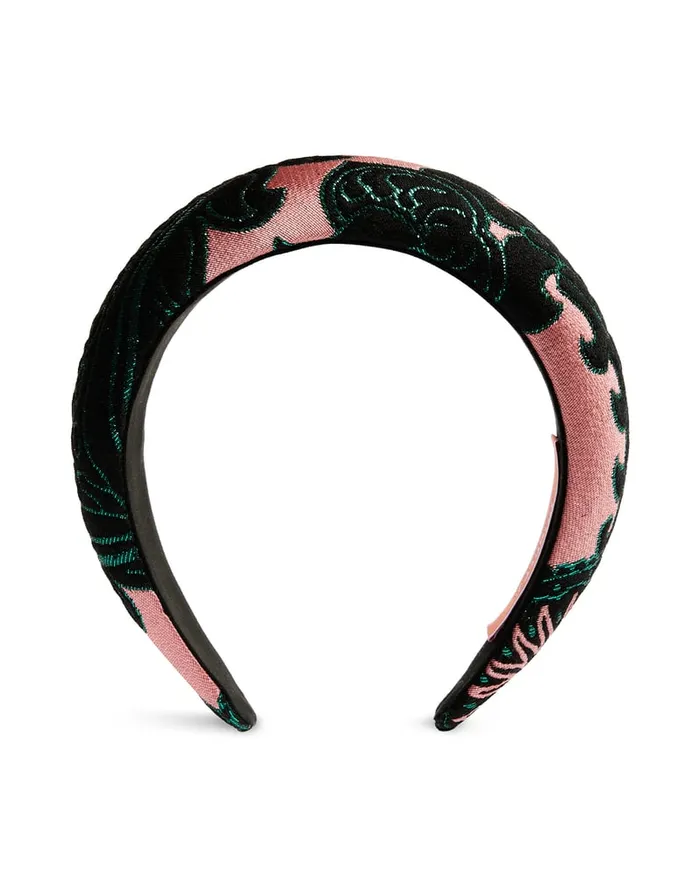 La Doublej Medici Headband Oltrarno Pink In Jacquard Women Hair Accessories