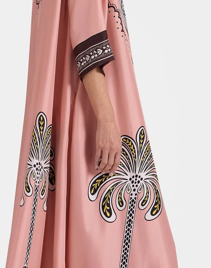 La Doublej Muumuu Dress Mirage Place Pink In Silk Twill Women Dresses