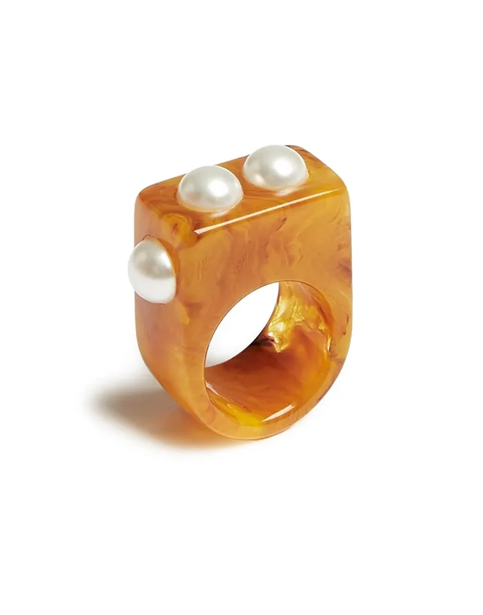 La Doublej Nefertiti Ring Solid Rust In Acrylic Resin Women Jewelry