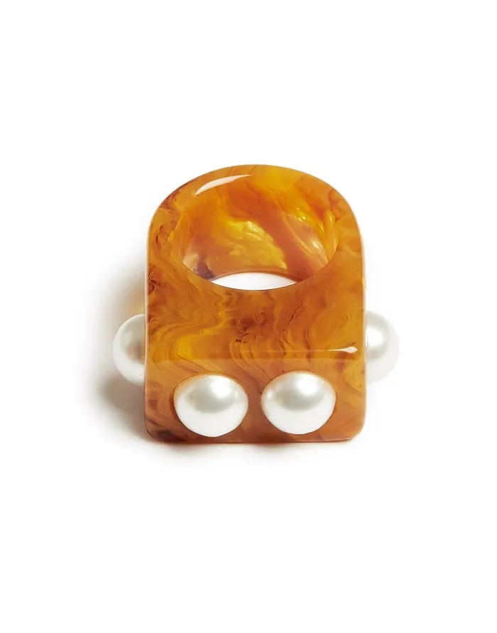 La Doublej Nefertiti Ring Solid Rust In Acrylic Resin Women Jewelry