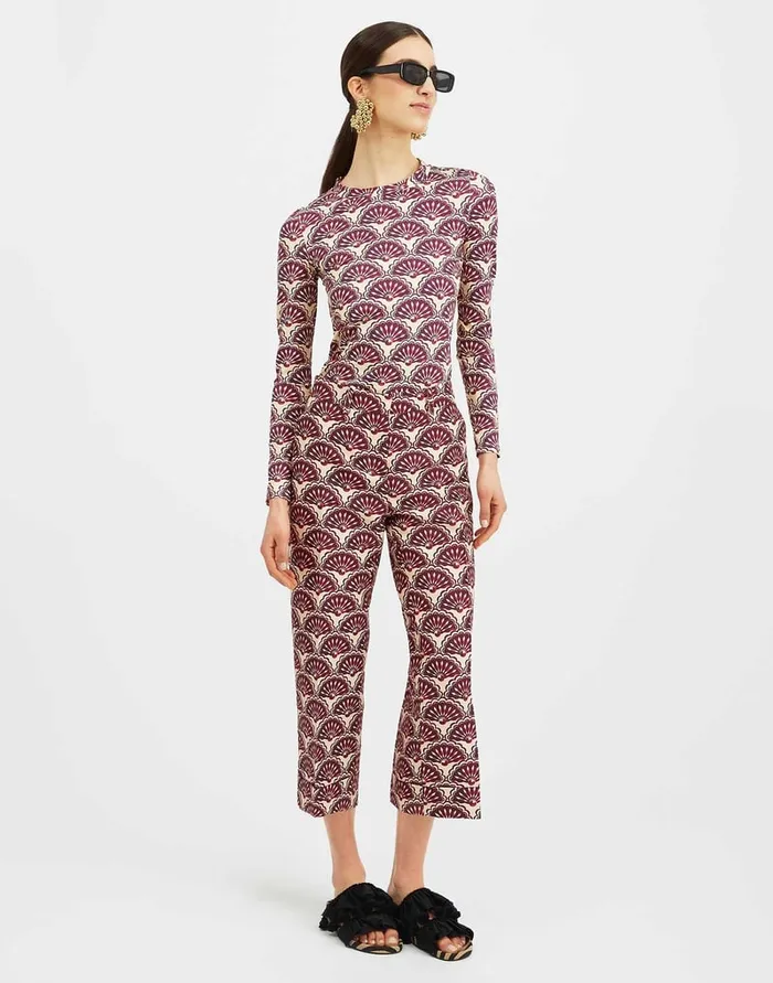 La Doublej Pinocchio Pants Fans Purple In Cady Wool Women Shorts and Pants