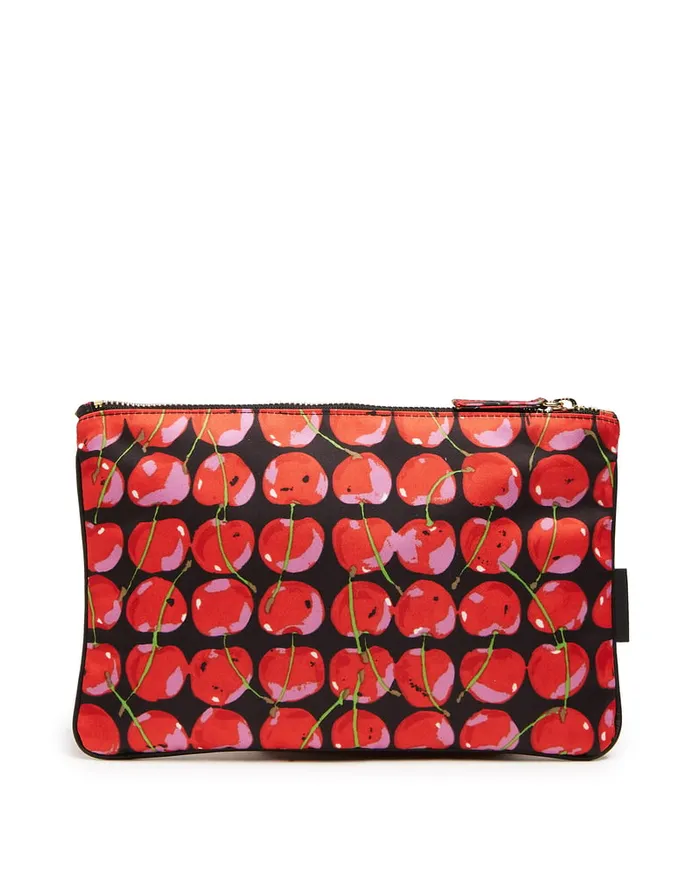 La Doublej Pochette Black Cherries In Duchesse Women Bags and Pochettes