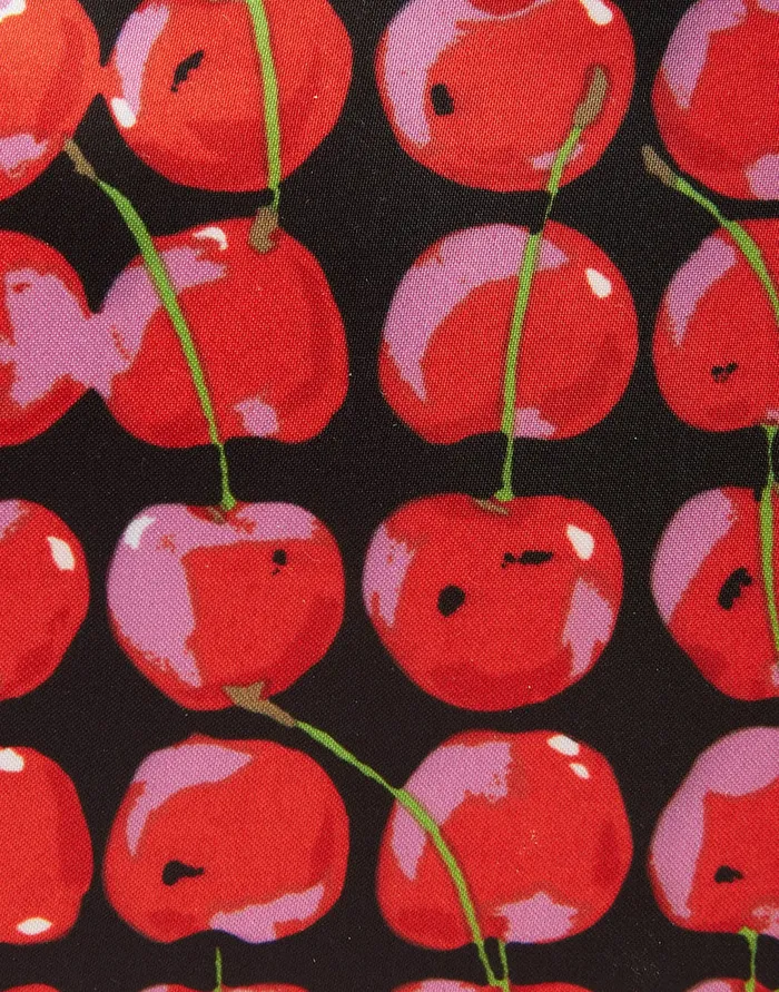 La Doublej Pochette Black Cherries In Duchesse Women Bags and Pochettes