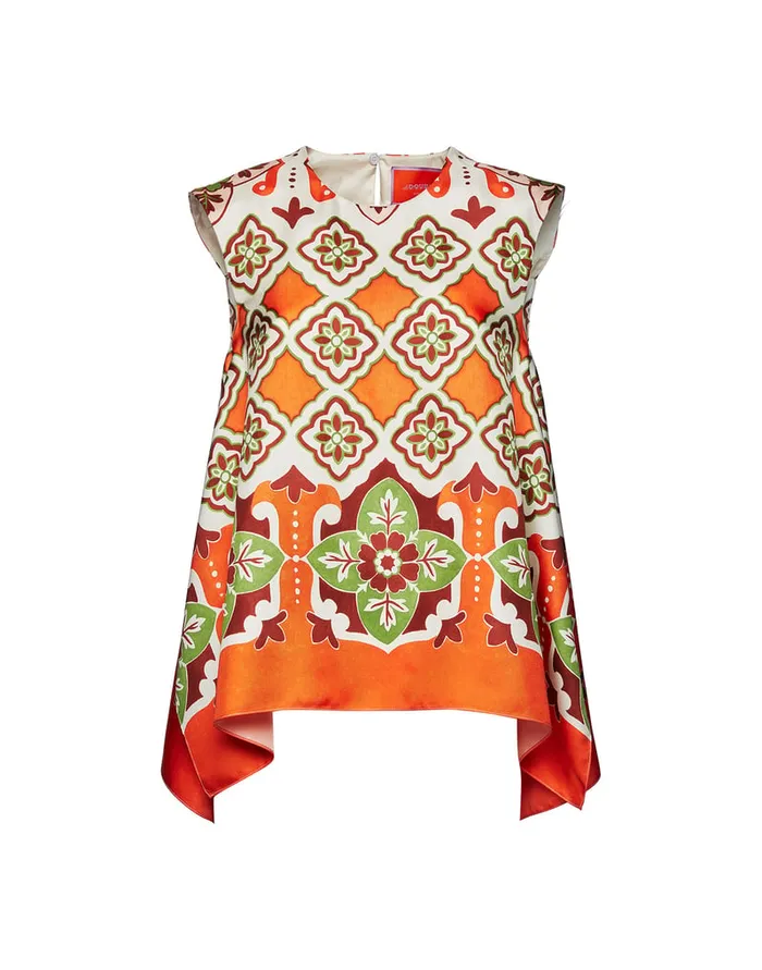 La Doublej San Carlo Top Partenope Place In Twill Silk Women Shirts and Tops