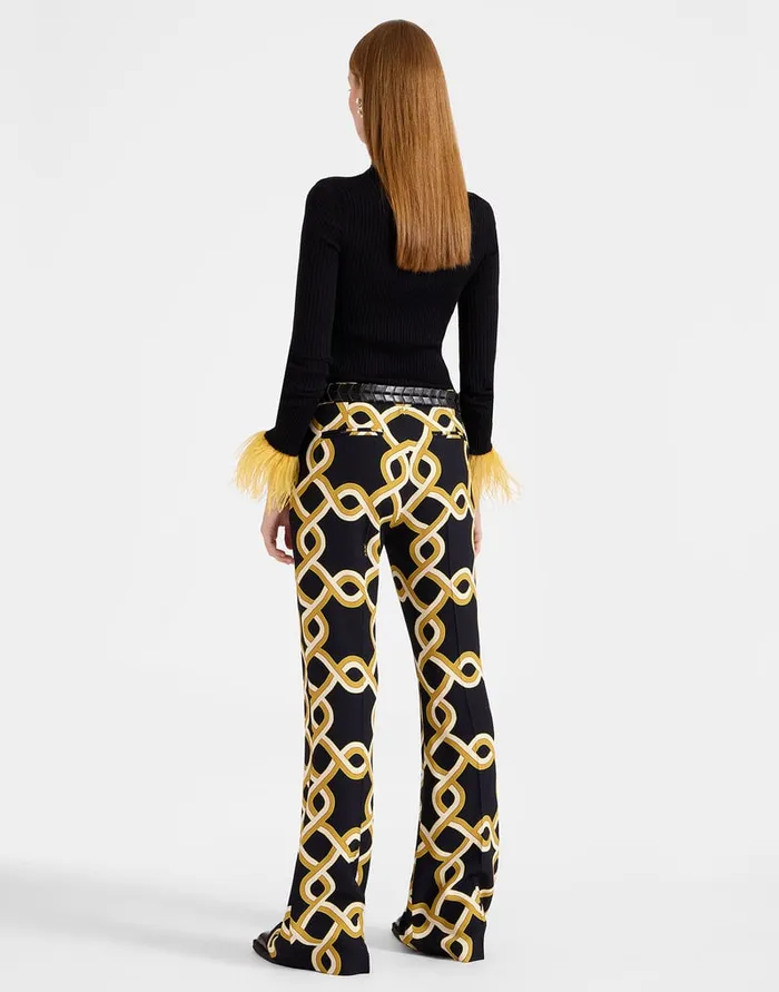 La Doublej Saturday Night Pants Tackle Black In Sabl Satin Women Shorts and Pants
