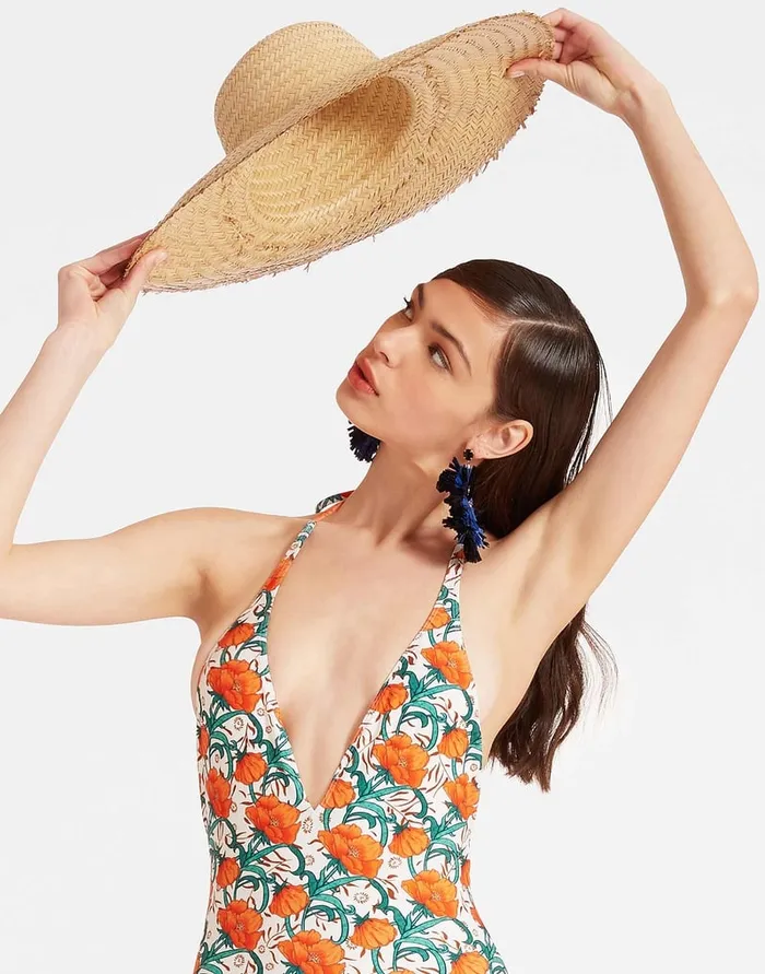 La Doublej Sexy Swimsuit Morpheus Orange In Lycra Women Swimwear