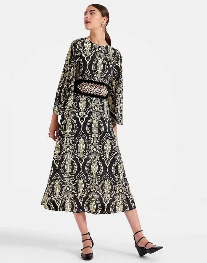 La Doublej Sorella Dress Banquet Black In Flowy Jersey Women Dresses