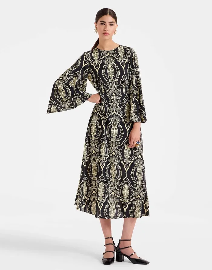 La Doublej Sorella Dress Banquet Black In Flowy Jersey Women Dresses