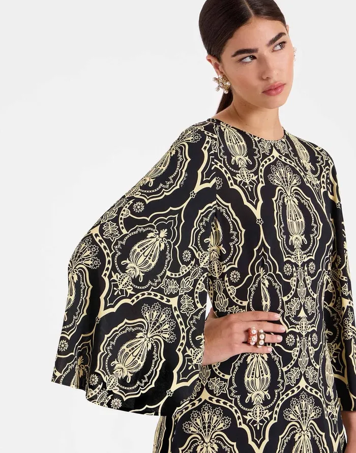 La Doublej Sorella Dress Banquet Black In Flowy Jersey Women Dresses
