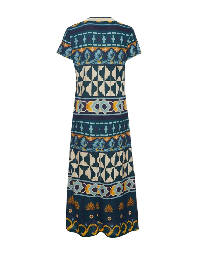 La Doublej Sporty Swing Dress Casareale Barr Place Emerald In Cotton Jersey Women Dresses