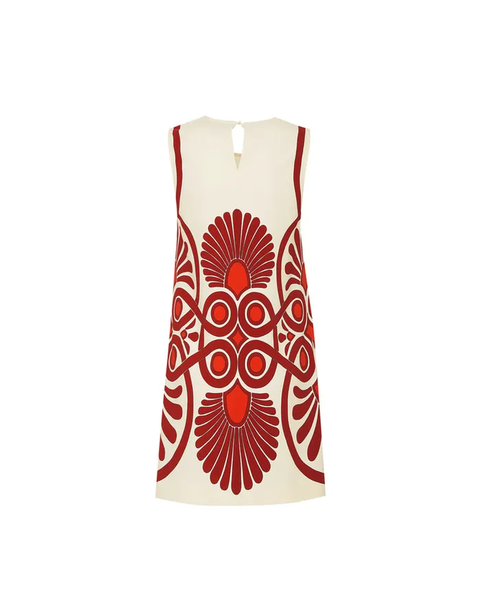 La Doublej Stretch Tunic Medallion Place Cream In Envers Satin Women Dresses