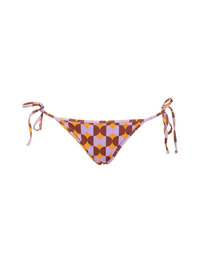 La Doublej Triangle Bikini Bottom Mezzaluna Orange In Lycra Women Swimwear
