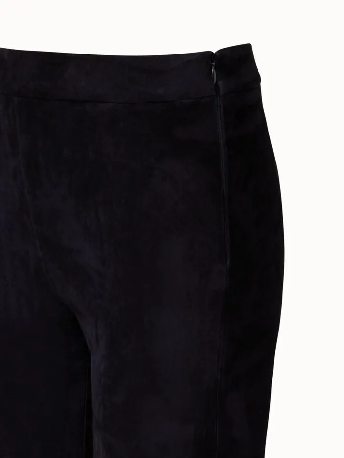 Lamb Suede Skinny Pants Navy Women Akris Pants