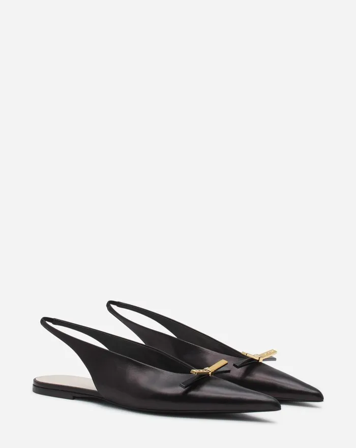 Lanvin Bow Leather Slingback Black Women Lanvin Loafers Lanvin Bow Leather Slingback Black Women Lanvin Loafers
