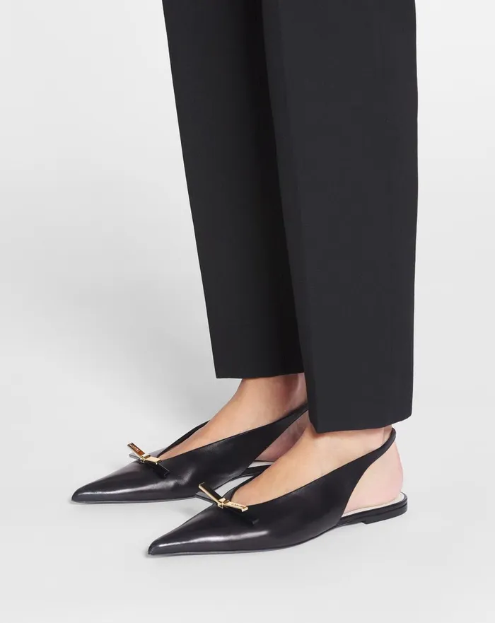 Lanvin Bow Leather Slingback Black Women Lanvin Loafers Lanvin Bow Leather Slingback Black Women Lanvin Loafers