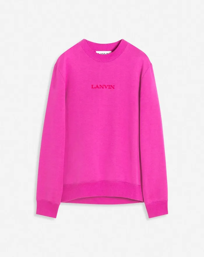 Lanvin Embroidered Sweatshirt Fuchsia Women Lanvin TShirts and Sweatshirts