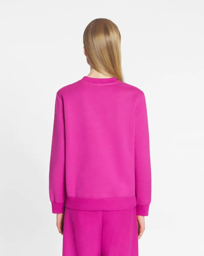 Lanvin Embroidered Sweatshirt Fuchsia Women Lanvin TShirts and Sweatshirts Lanvin Embroidered Sweatshirt Fuchsia Women Lanvin TShirts and Sweatshirts