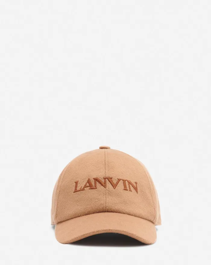Lanvin Wool Cap Tan Men Lanvin Hats