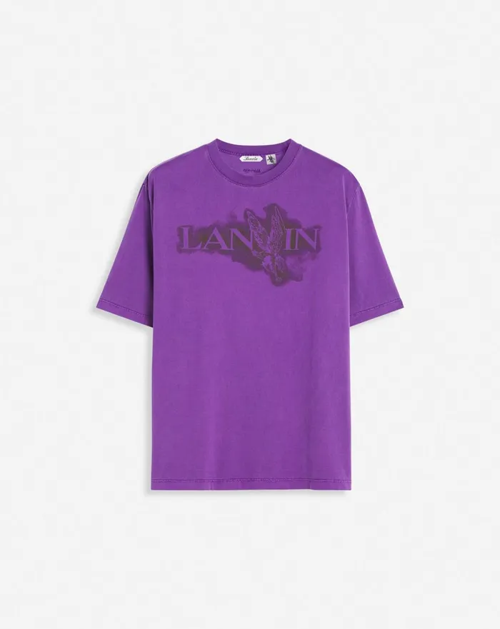 Lanvin X Future Classic Eagle Print Tshirt Purple Reign Men Lanvin Tshirts and Polos
