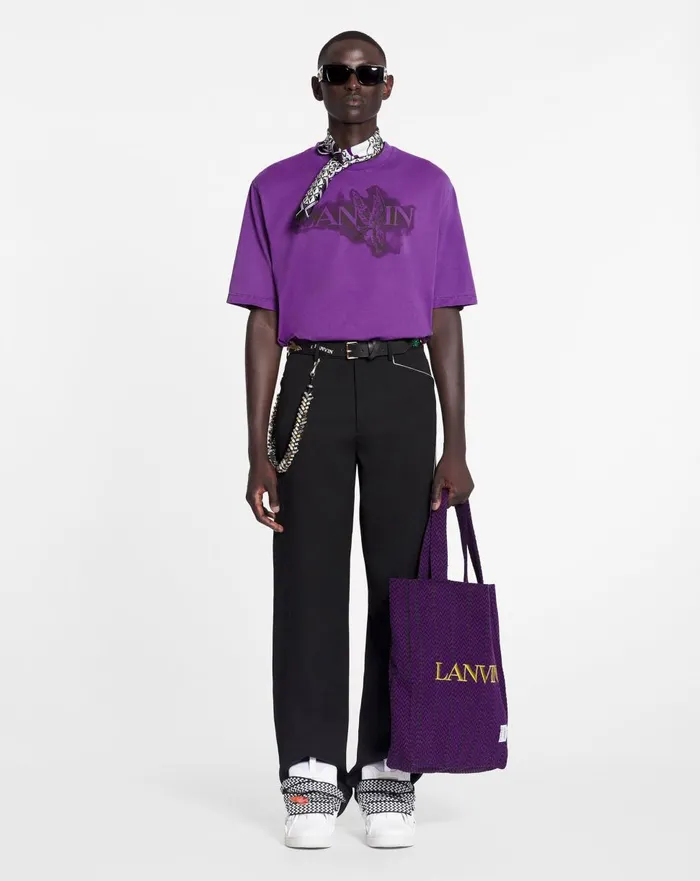 Lanvin X Future Classic Eagle Print Tshirt Purple Reign Men Lanvin Tshirts and Polos Lanvin X Future Classic Eagle Print Tshirt Purple Reign Men Lanvin Tshirts and Polos