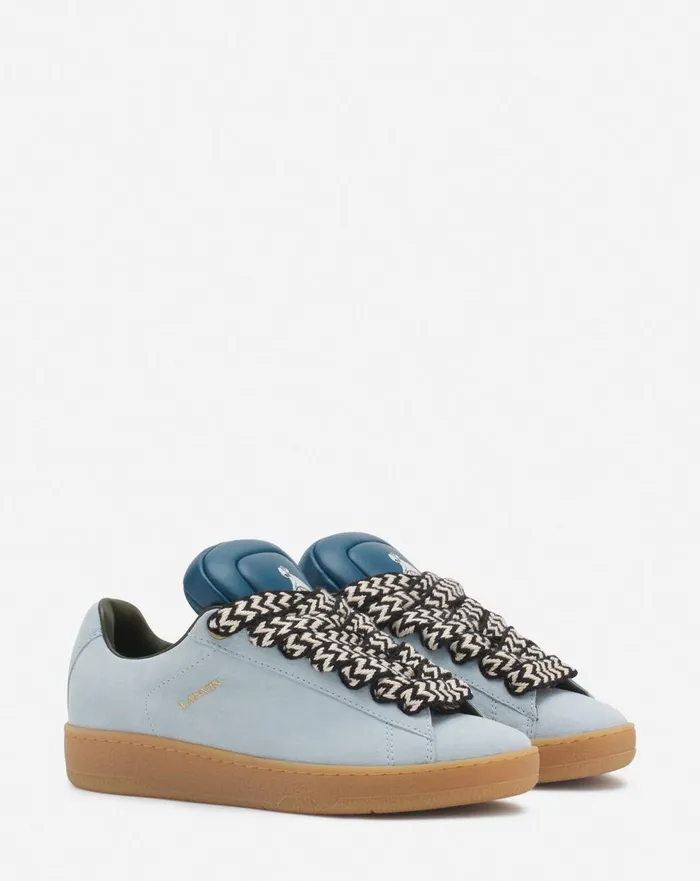 Lanvin X Future Hyper Curb Sneakers In Leather And Suede For Women Bluedark Blue Women Lanvin Sneakers Lanvin X Future Hyper Curb Sneakers In Leather And Suede For Women Bluedark Blue Women Lanvin Sneakers