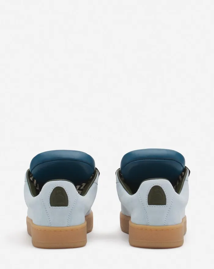 Lanvin X Future Hyper Curb Sneakers In Leather And Suede For Women Bluedark Blue Women Lanvin Sneakers Lanvin X Future Hyper Curb Sneakers In Leather And Suede For Women Bluedark Blue Women Lanvin Sneakers
