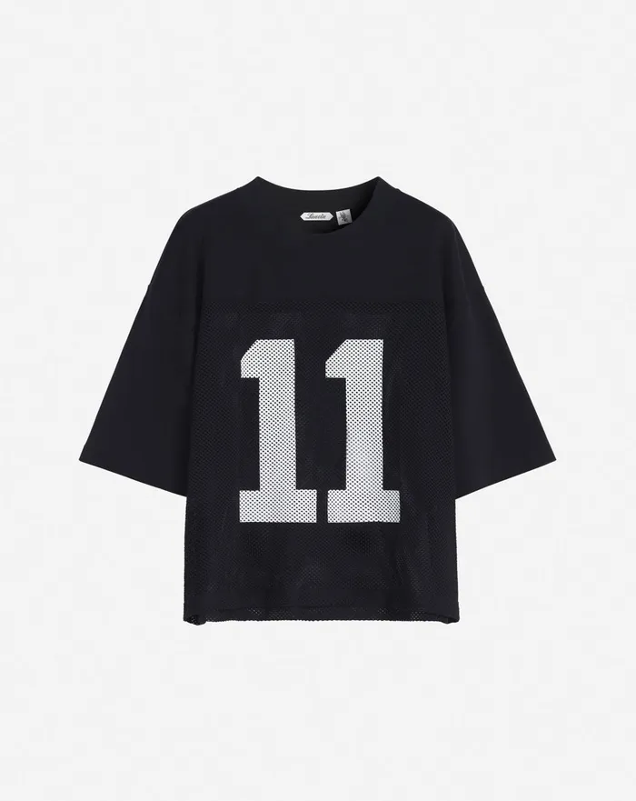 Lanvin X Future Loosefit Mesh Tshirt Black Men Lanvin Coats and Jackets