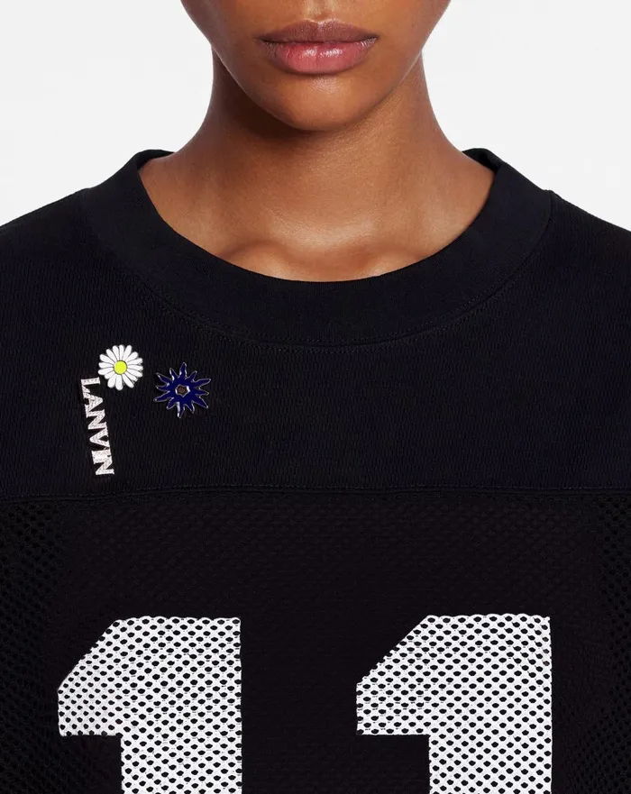 Lanvin X Future Loosefit Mesh Tshirt Black Men Lanvin Coats and Jackets Lanvin X Future Loosefit Mesh Tshirt Black Men Lanvin Coats and Jackets