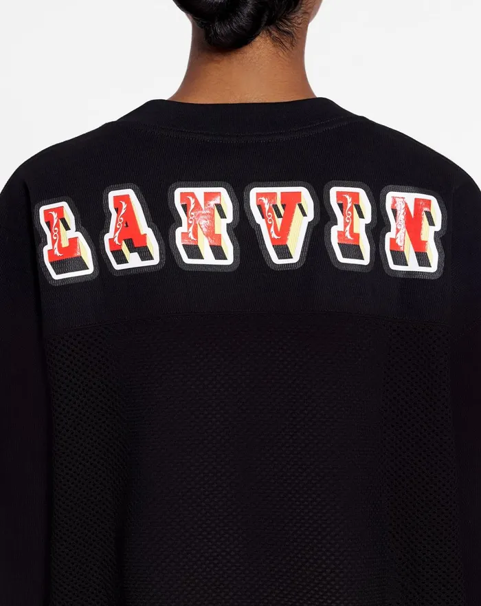 Lanvin X Future Loosefit Mesh Tshirt Black Men Lanvin Coats and Jackets Lanvin X Future Loosefit Mesh Tshirt Black Men Lanvin Coats and Jackets