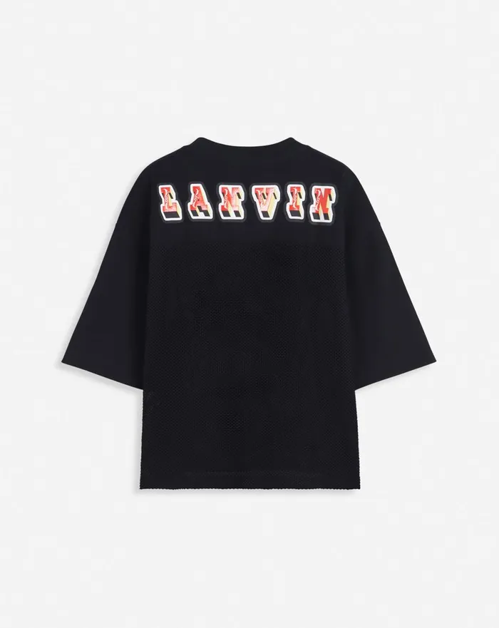 Lanvin X Future Loosefit Mesh Tshirt Black Men Lanvin Coats and Jackets Lanvin X Future Loosefit Mesh Tshirt Black Men Lanvin Coats and Jackets