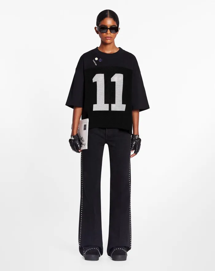 Lanvin X Future Loosefit Mesh Tshirt Black Men Lanvin Coats and Jackets Lanvin X Future Loosefit Mesh Tshirt Black Men Lanvin Coats and Jackets