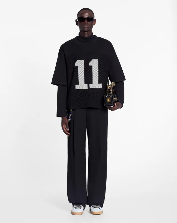 Lanvin X Future Loosefit Mesh Tshirt Black Men Lanvin Coats and Jackets Lanvin X Future Loosefit Mesh Tshirt Black Men Lanvin Coats and Jackets