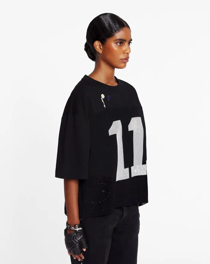 Lanvin X Future Loosefit Mesh Tshirt Black Men Lanvin Coats and Jackets Lanvin X Future Loosefit Mesh Tshirt Black Men Lanvin Coats and Jackets