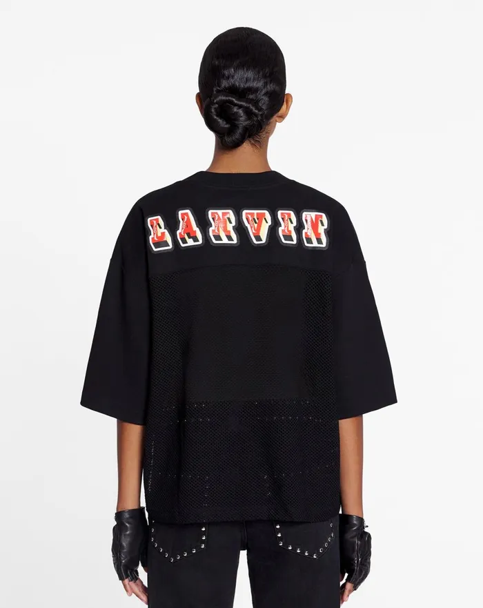 Lanvin X Future Loosefit Mesh Tshirt Black Men Lanvin Coats and Jackets Lanvin X Future Loosefit Mesh Tshirt Black Men Lanvin Coats and Jackets