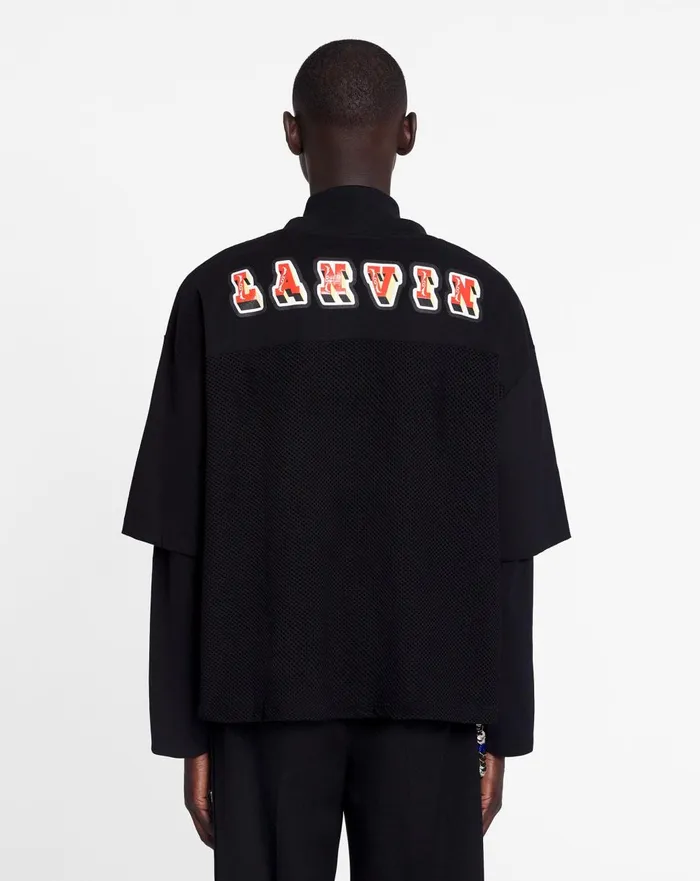 Lanvin X Future Loosefit Mesh Tshirt Black Men Lanvin Coats and Jackets Lanvin X Future Loosefit Mesh Tshirt Black Men Lanvin Coats and Jackets