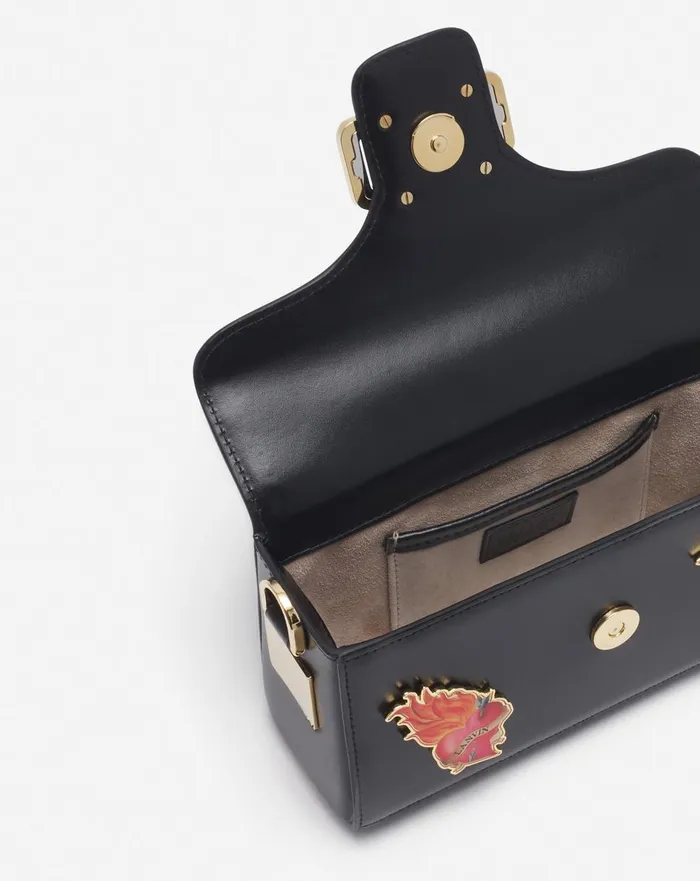 Lanvin X Future Pencil Cat Nano Leather Bag With Pins Blackmulticolour Men Lanvin Crossbody Bags