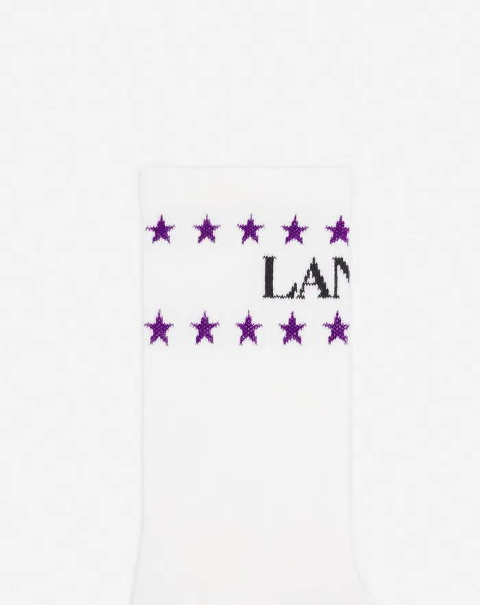Lanvin X Future Stars Cotton Socks White Mustangblack Men Lanvin Socks Lanvin X Future Stars Cotton Socks White Mustangblack Men Lanvin Socks