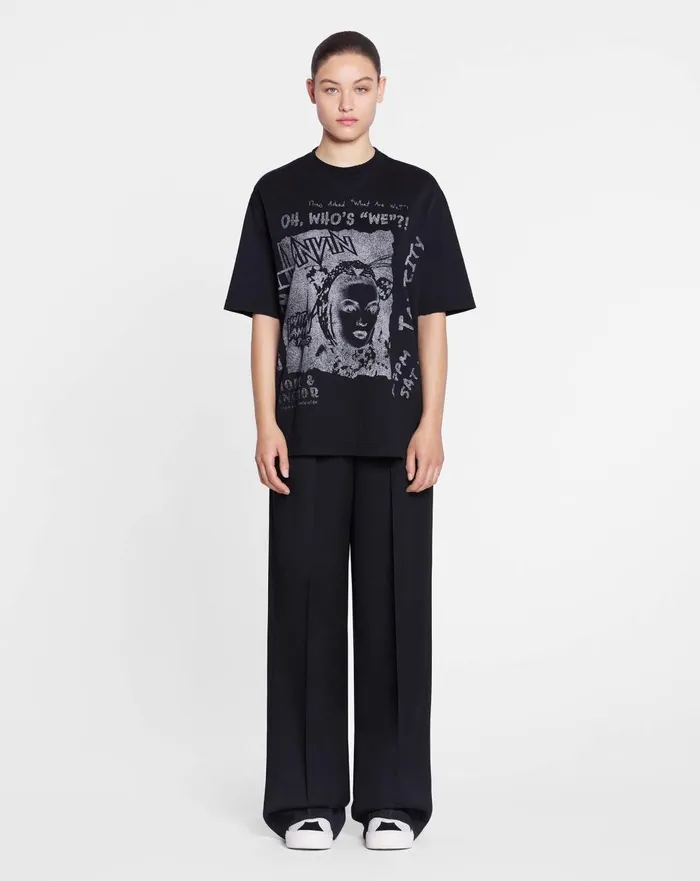 Lanvin X Future Unisex Classic Printed Tshirt Black Men Lanvin Tshirts and Polos Lanvin X Future Unisex Classic Printed Tshirt Black Men Lanvin Tshirts and Polos